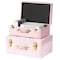 Vintiquewise Decorative Tufted Velvet Suitcase Treasure Chest, Pink, PK 2 QI003982_PK - alternate 1